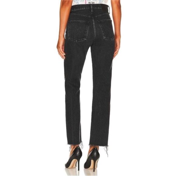 Moussy Northville High Waisted Straight Leg Jeans in Black Size 27 - Picture 2 of 16